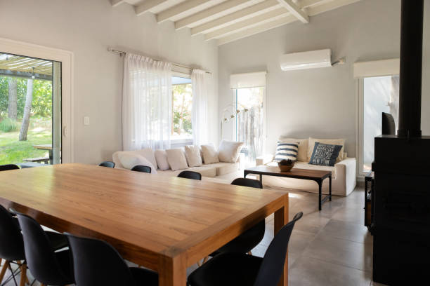 istock Modern bright and spacious hostel living room 2176537228