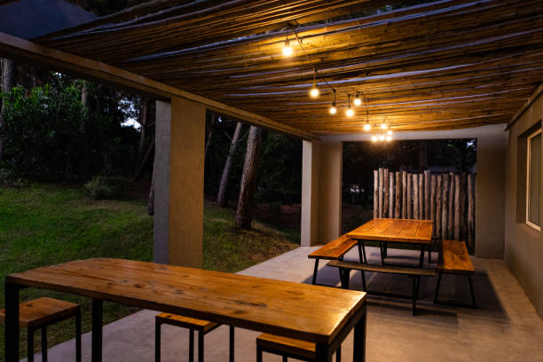 istock Cozy terrace for outdoor dining 2176537657