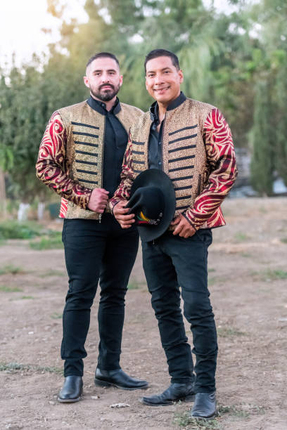 istock Smiling hispanic musicians posing looking at the camera 2176541374