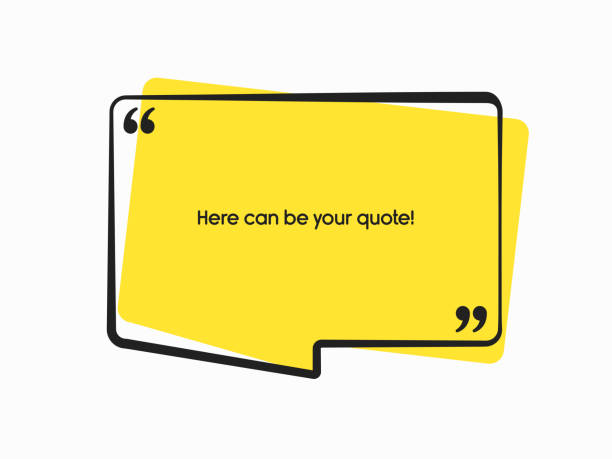 stockillustraties, clipart, cartoons en iconen met quote frame blank. text quote boxes, message - tekstballon