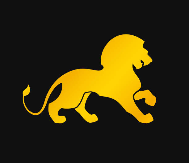 istock Lion silhouette - cut out vector lion icon, logo, mascot, character, tattoo, sticker 2176547471