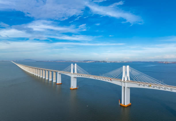 istock Cross sea railway bridge 2176549587
