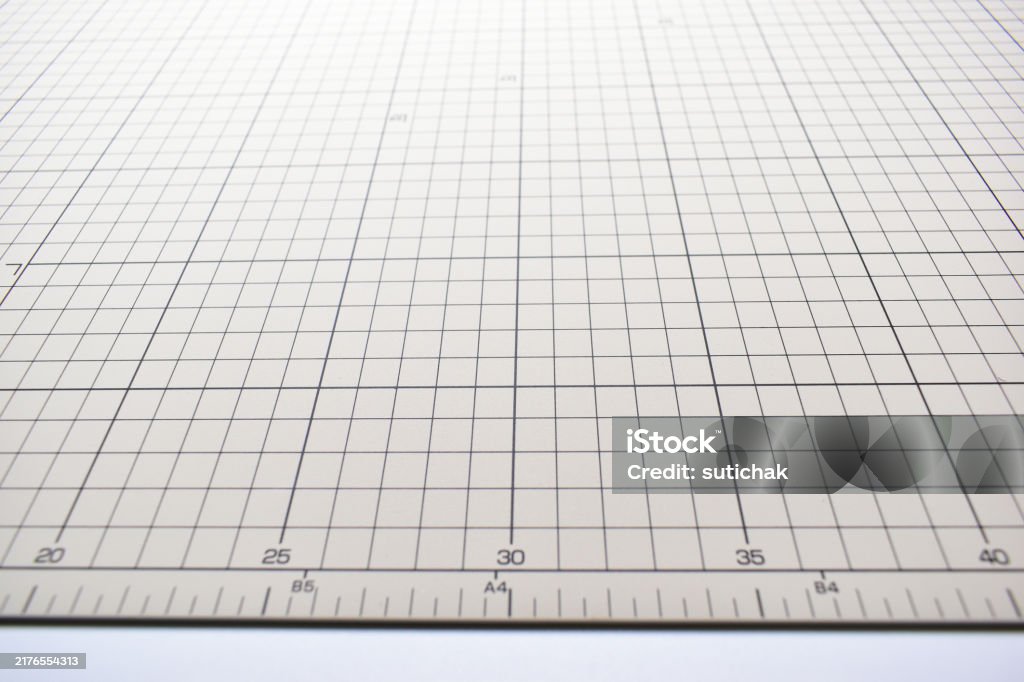 Graphics Mat For Measurements Gray Cutting Mat Board Background With Line And Scale Measure Guide ...