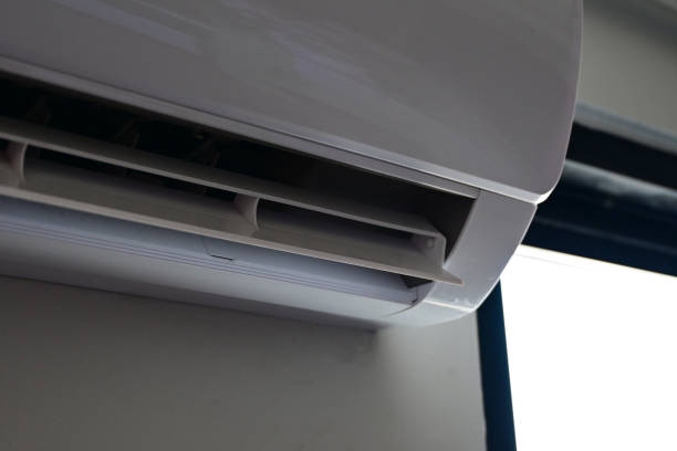 istock white air conditioner on wall, electricity object in home 2176554935