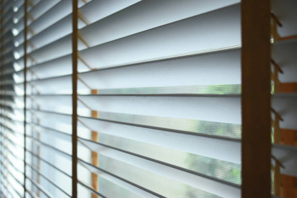 istock white window blinds in home, object for decorate interior of house 2176557319