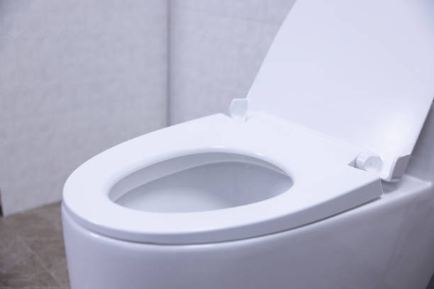 istock The toilet lid is open in the bathroom. 2176567309