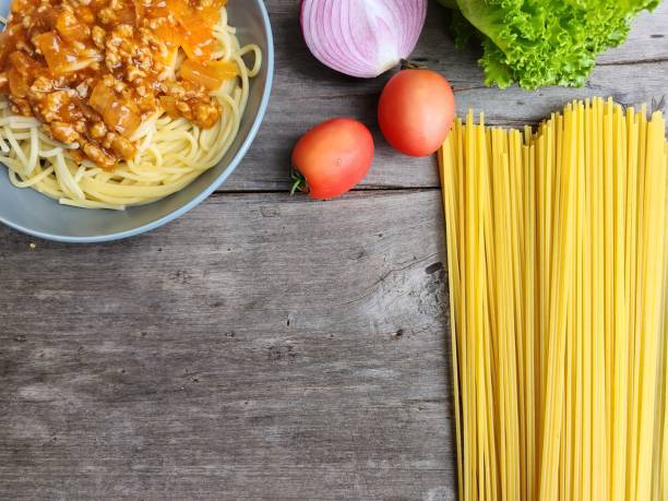 istock Spaghetti with tomato and pork Italian food 2176570639