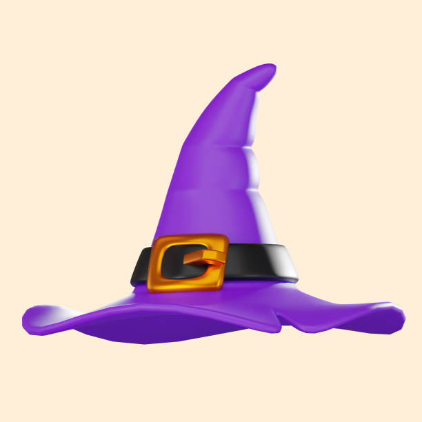 istock Halloween Witch Hat 3D Illustration, Spooky and Magical Render 2176572477