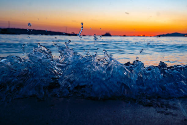 Sunset at English Bay beach in Vancouver