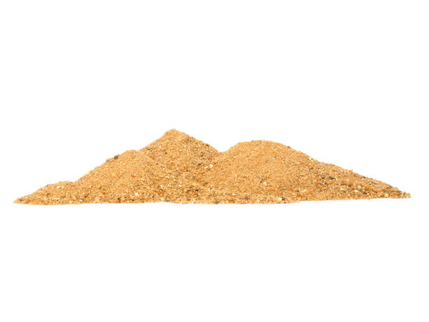 istock Pile of sand isolated on white background 2176605748