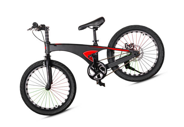 istock Black and red bmx bike on white background 2176625500
