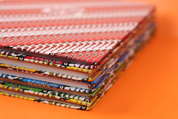 istock colorful diary books with Indonesian batik pattern 2176626991