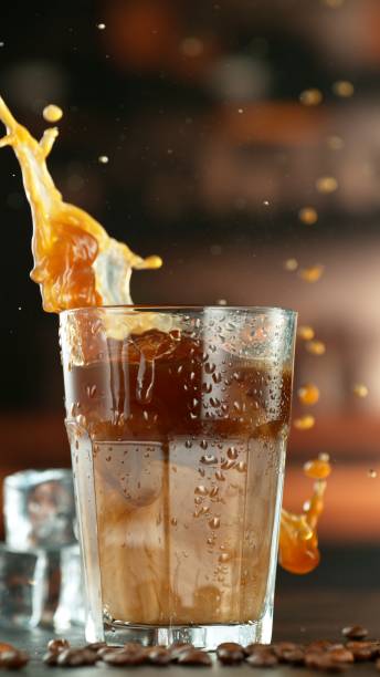 istock Macro Shot of Splashing Ice Coffee 2176641146