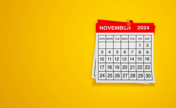 istock November 2024 calendar on yellow background 2176659970