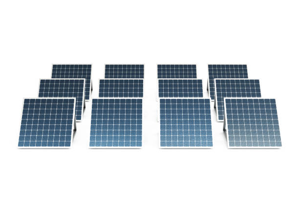 istock Solar panels isolated on white background 2176663360