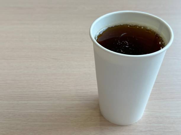 A cup of tea on wooden table