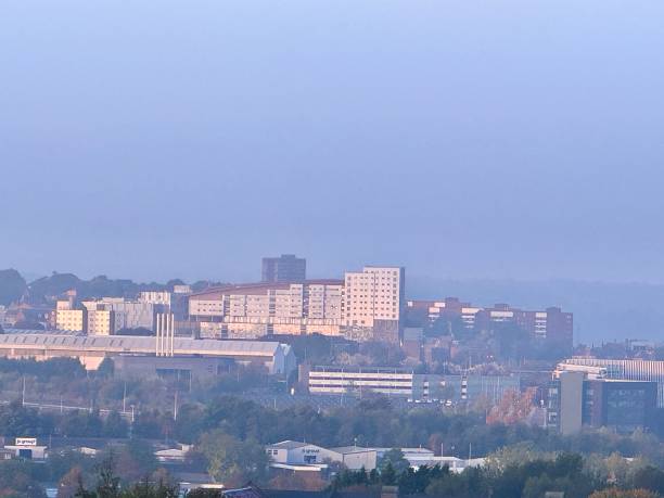 istock Urban sprawl skyline at Newcastle Upon Tyne 2176671355