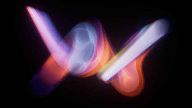 istock 3d render, abstract background. A stunning wide-angle image of vibrant light waves and bokeh lights. Bright neon rays and colorful glowing lines in motion 2176673157