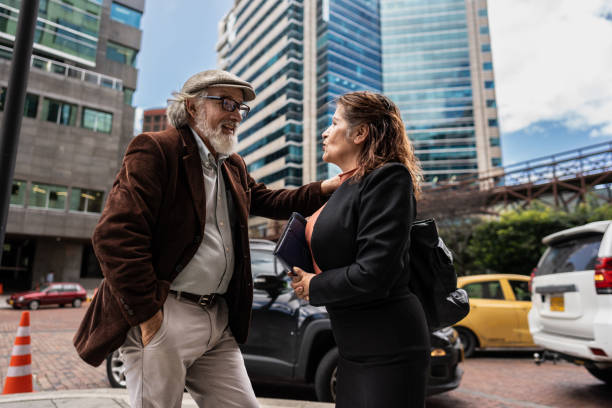 istock Coworkers talking in the city 2176674191