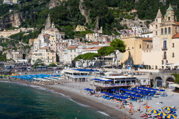 Seaside at the famous Southern Italian resort. Campania. Italy
