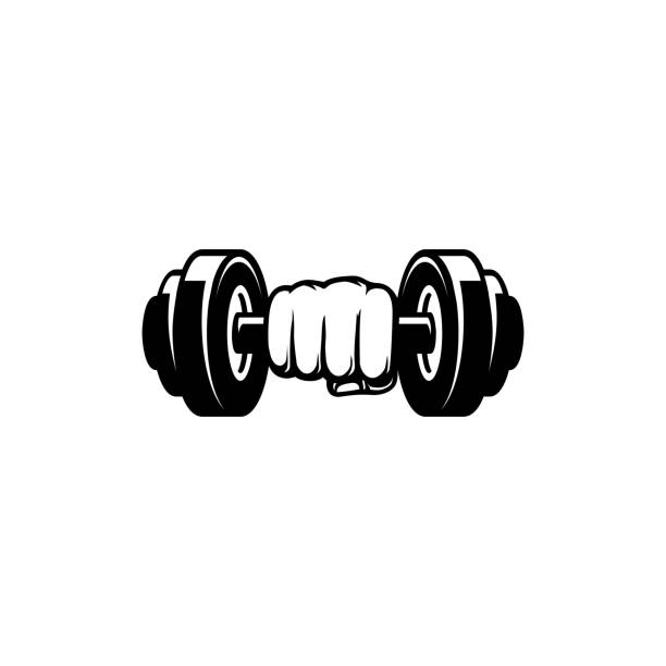 Fitness and gym Fitness sport vector on white background workout logo stock illustrations