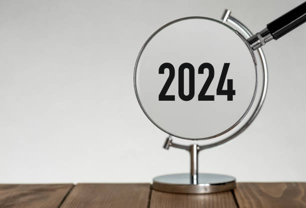 Focus on 2024 with Magnifying Glass