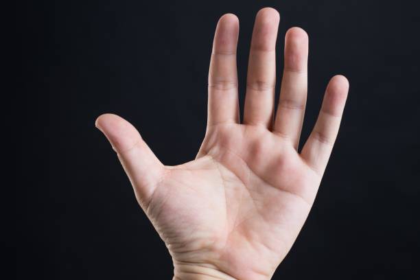 Indonesian hand with 5 finger gesture