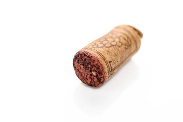 istock Blank wine cork isolated on white background close up 2176699216