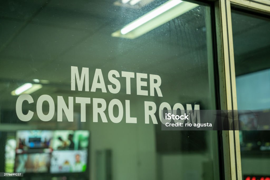 Control Room Sign Controller Master Control Room Sign Indicating Important Technical Area Stock ...