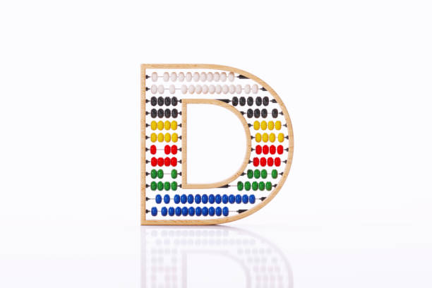 istock Letter D Made Of Abacus On White Background 2176700592