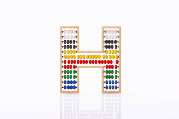 istock Letter H Made Of Abacus On White Background 2176700739