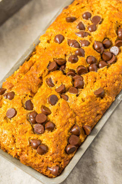 istock Homemade Chocolate Chip Pumpkin Bread Loaf 2176701475