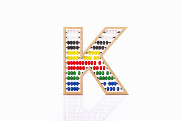 istock Letter K Made Of Abacus On White Background 2176703696