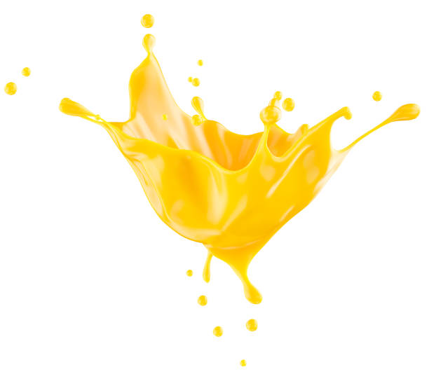 istock orange juice splash isolated on a white background. Clipping path. 3d render. 2176714579