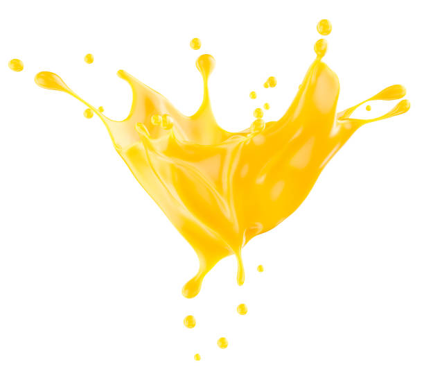 istock orange juice splash isolated on a white background. Clipping path. 3d render. 2176714616
