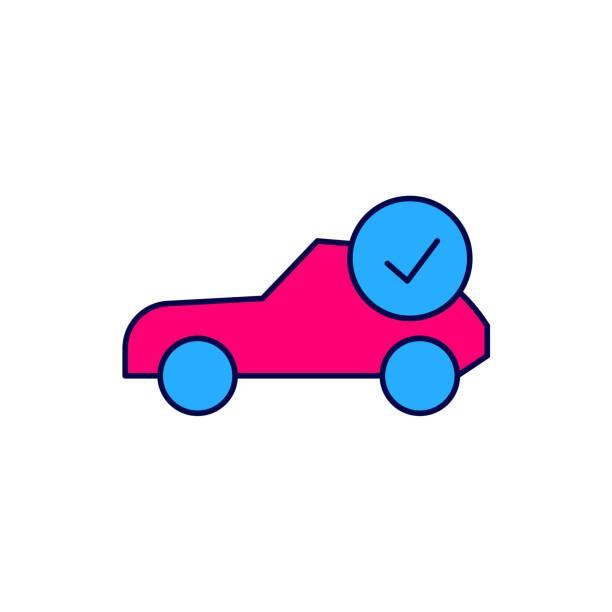 istock Filled outline Auto service check automotive icon isolated on white background. Car service. Vector 2176721114