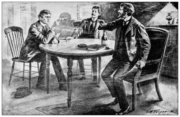 Antique image: Gun threat