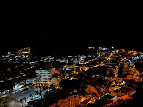 Night view of the capital of La Gomera.