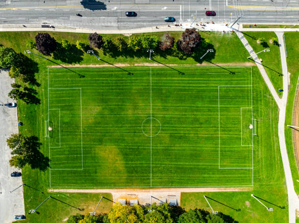 Aerial Thomson Memorial Park view, Scarborough, Canada
