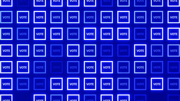 Vote 2024. Vector banner template for US presidential election. Election day. Usa debate of president voting 2024.