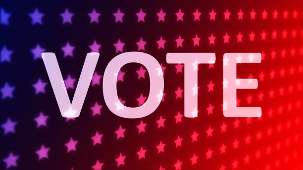 istock Vote background. Vector banner template for US presidential election. 2176739573
