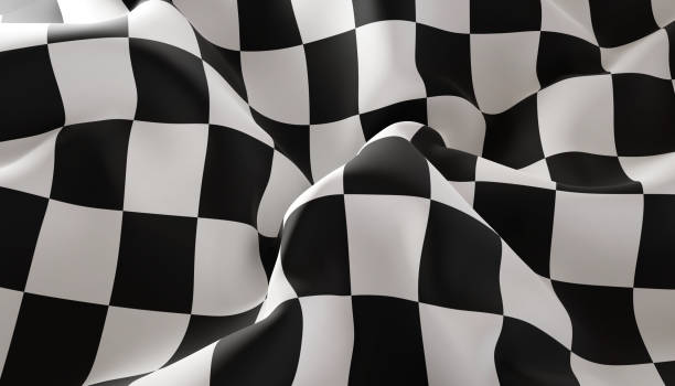 istock Checkered black and white racing flag 2176768036