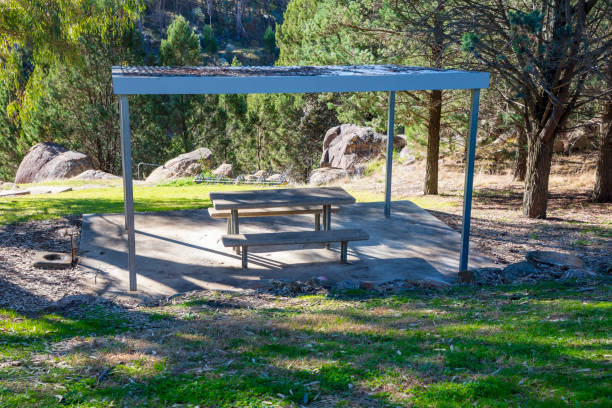 istock Table and chairs to take a rest after visiting the gold mine ruins 2176783301