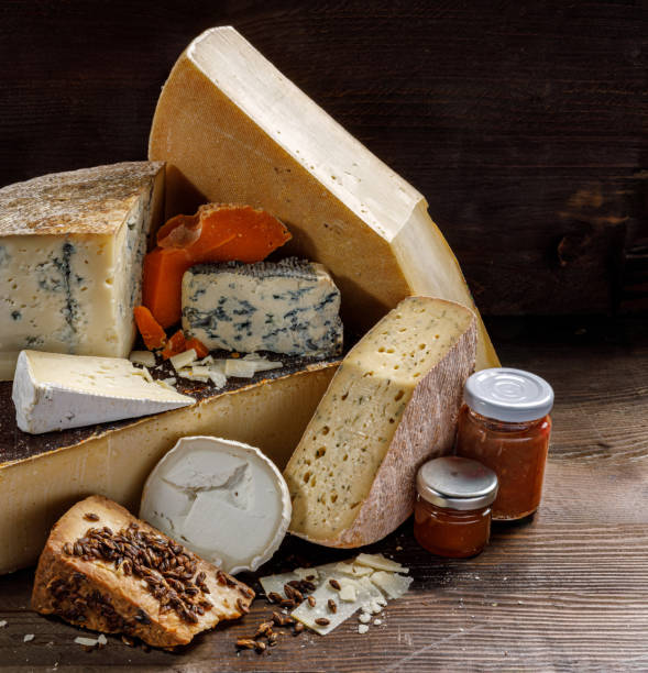 istock A Gourmet Cheese Selection Accompanied by Various Delights and Accompaniments for Enjoyment 2176789043
