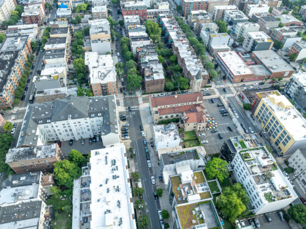 istock Aerial View over Hoboken in New Jersey 2176792170