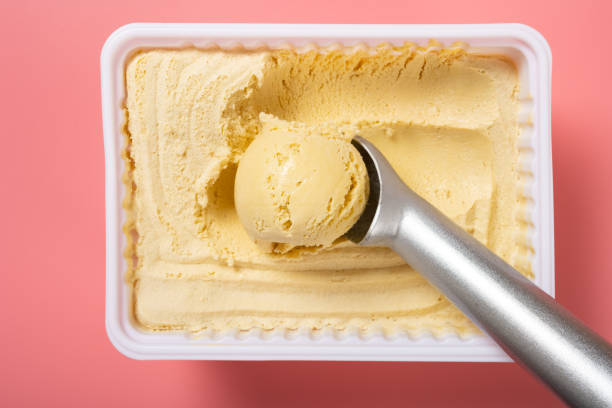istock top view box of ice cream with a spoon at horizontal composition 2176793544