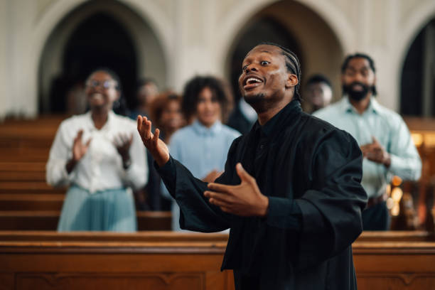 istock Preacher giving sermon to congregation in church 2176799567