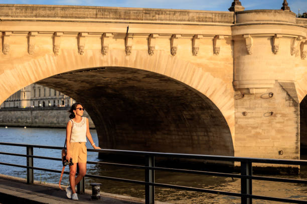 Lady travelling in Paris, France