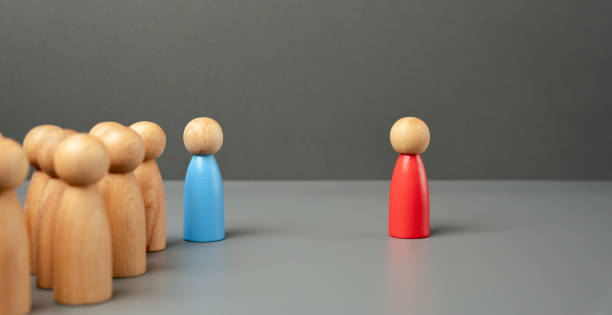 istock Support during confrontation. Have many supporters. Lure everyone to your side, leaving the enemy without associates. Superiority in numbers. Be a leader and authority. Expulsion from the team. 2176812668