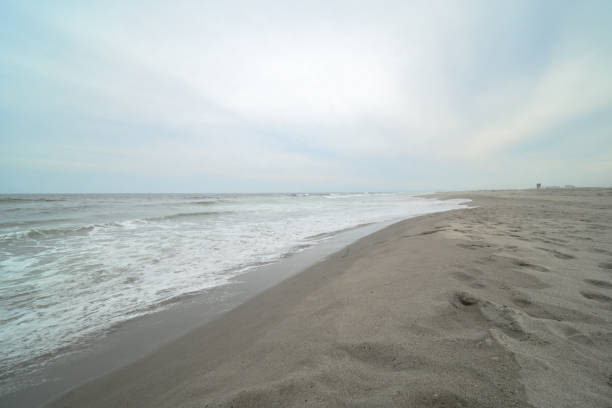 Sea and Sky Two-part composition Sandy beach in Sendai City, Miyagi Prefecture